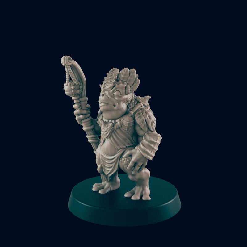 Bullywug - EC3D, DnD | Frog | Monster| Swamp | Shaman | Fighter | 32mm | Pathfinder | Fantasy | Wargaming | Frostgrave-2