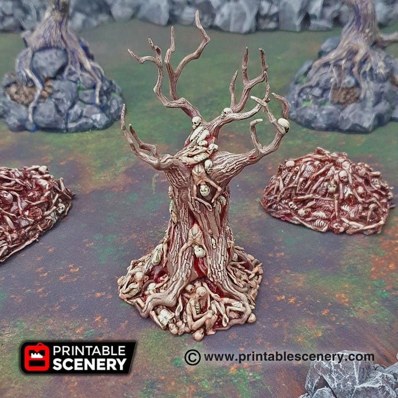 Blood Trees - Shadowfey Wilds, DnD 5E, Pathfinder 2E 15mm, 28mm, 32mm, wargaming terrain, scatter scenery, D&D, forest-3