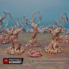 Blood Trees - Shadowfey Wilds, DnD 5E, Pathfinder 2E 15mm, 28mm, 32mm, wargaming terrain, scatter scenery, D&D, forest-1