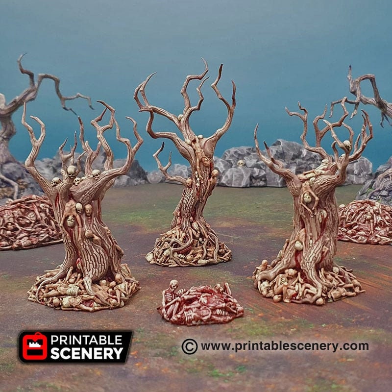Blood Trees - Shadowfey Wilds, DnD 5E, Pathfinder 2E 15mm, 28mm, 32mm, wargaming terrain, scatter scenery, D&D, forest-1