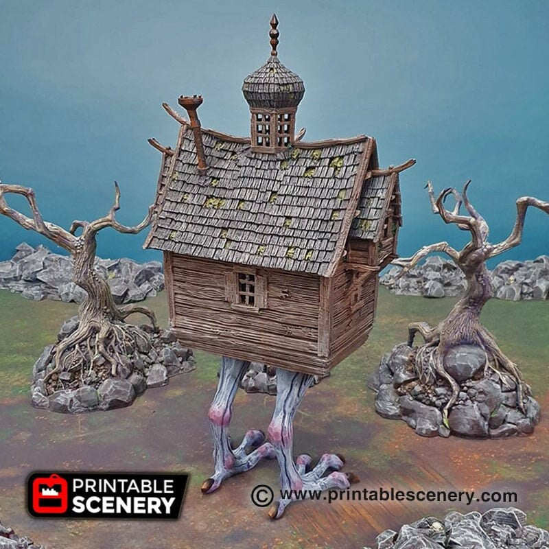 Baba Yaga's Cottage - Shadowfey Wilds, DnD 5E, Pathfinder 2E 15mm, 28mm, 32mm, wargaming terrain, scatter scenery, D&D fairy-4