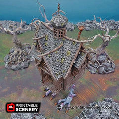 Baba Yaga's Cottage - Shadowfey Wilds, DnD 5E, Pathfinder 2E 15mm, 28mm, 32mm, wargaming terrain, scatter scenery, D&D fairy-3