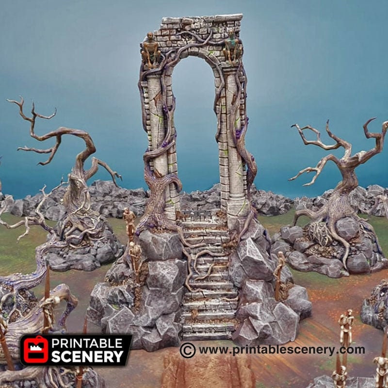The Shadow Gate - Shadowfey Wilds, DnD 5E, Pathfinder 2E 15mm, 28mm, 32mm, wargaming terrain, scatter scenery, D&D-4