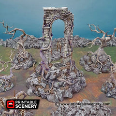The Shadow Gate - Shadowfey Wilds, DnD 5E, Pathfinder 2E 15mm, 28mm, 32mm, wargaming terrain, scatter scenery, D&D-2
