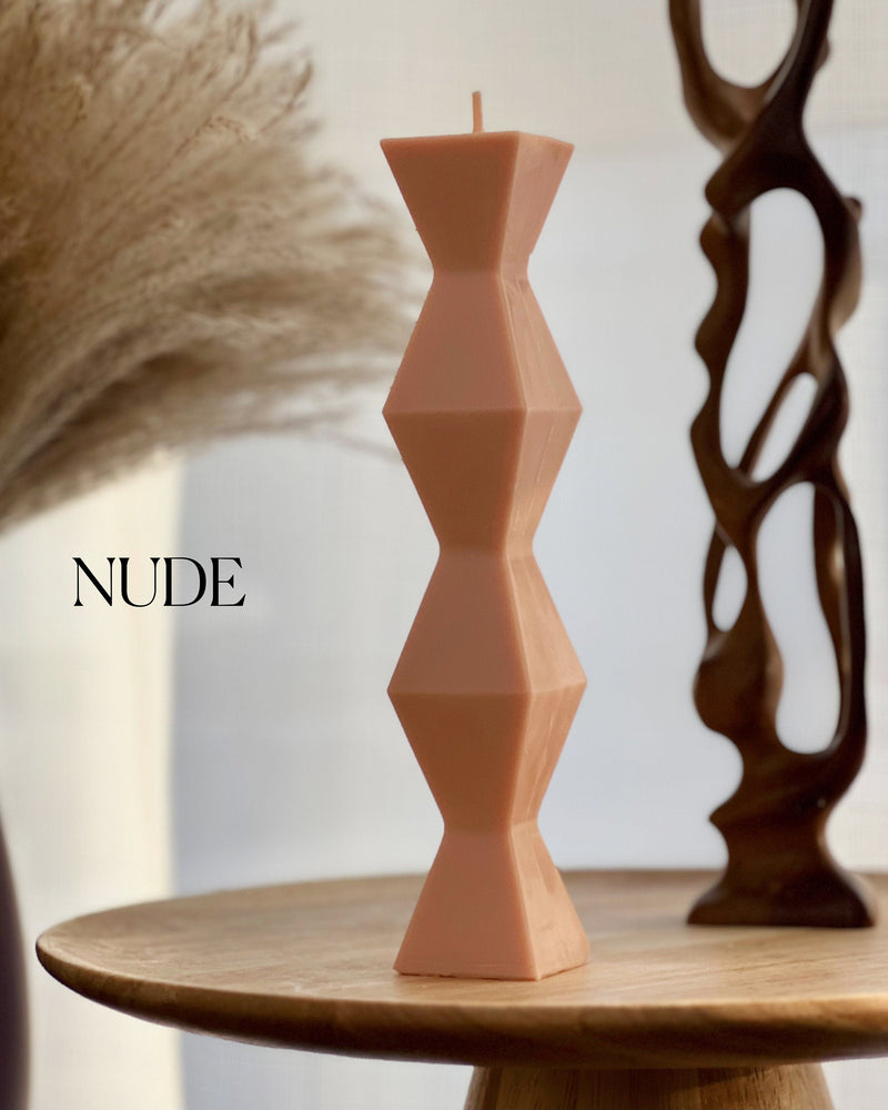 ZigZag Soy Wax Candle: Geometric Home Decor-2