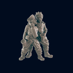 Pair of Drunks - EC3D | DnD | tavern | Villager | peasant | male | 32mm | Pathfinder | commoner | TTRPG | Wargaming-1