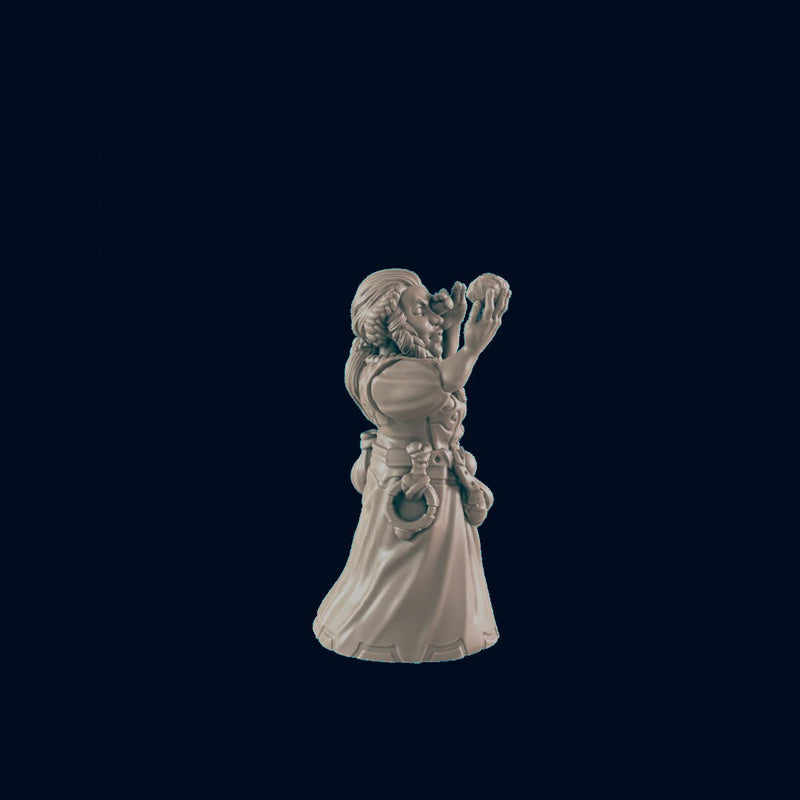 Dwarven Female Shopkeeper - EC3D | DnD | Dwarf | Female | Villager | Peasant | 32mm | Pathfinder | commoner | TTRPG | Wargaming | Merchant-3