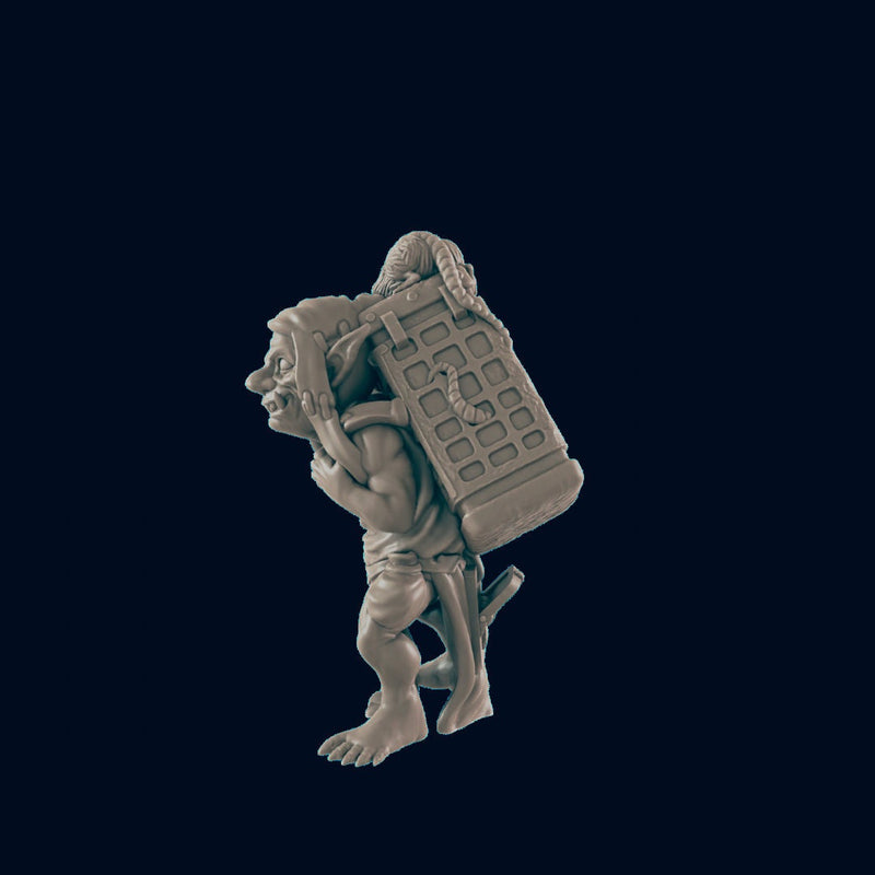 Goblin Rat Catcher - EC3D | DnD | Male | Monster | Villager | Peasant | 32mm | Pathfinder | commoner | TTRPG | Wargaming | Animal-3