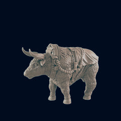 Harnessed Oxen - EC3D | DnD | Animal | Cow | Bull | Commoner | 32mm | Pathfinder | Pig | TTRPG | Wargaming-1