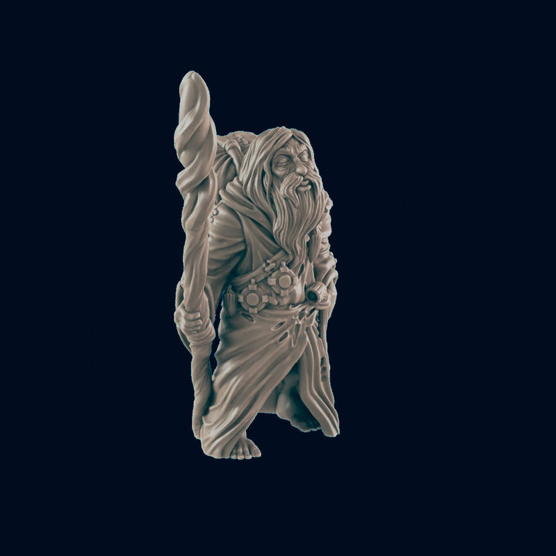 Human Old Traveler - EC3D | DnD | Male | Villager | Druid | Elderly | Guard | 32mm | Pathfinder | commoner | TTRPG | Wargaming |-4