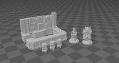 Tavern Bar and Barkeep - EC3D | DnD | Tabletop Terrain | Villager | Minotaur | 32mm | Pathfinder | commoner | TTRPG | Wargaming |-2