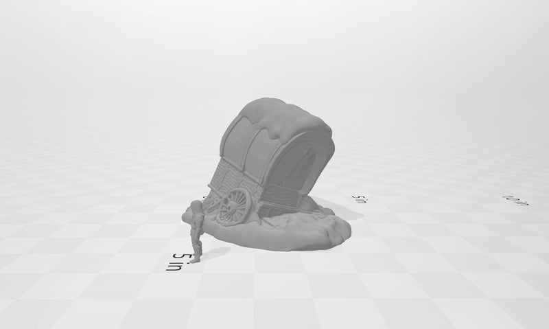 Broken Snowy Wagon - EC3D | DnD | Tabletop Terrain | Snow | Scatter Scenery | 32mm | Pathfinder | Frostgrave | TTRPG | Wargaming-5