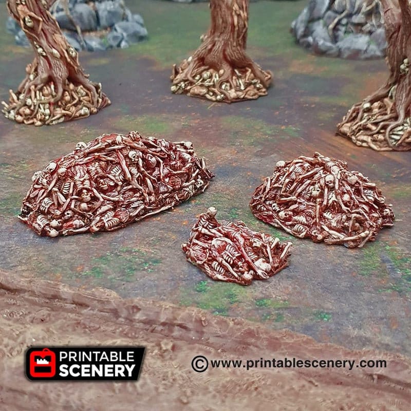 Corpse Piles - Shadowfey Wilds, DnD 5E, Pathfinder 2E 15mm, 28mm, 32mm, wargaming terrain, scatter scenery, D&D-1