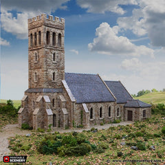 Norman Church - King and Country, DnD 5E, Pathfinder 2E 15mm, 28mm, 32mm, wargaming terrain, scatter scenery D&D medieval classic-2