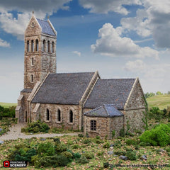 Norman Church - King and Country, DnD 5E, Pathfinder 2E 15mm, 28mm, 32mm, wargaming terrain, scatter scenery D&D medieval classic-1