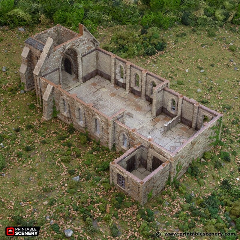 Norman Church - King and Country, DnD 5E, Pathfinder 2E 15mm, 28mm, 32mm, wargaming terrain, scatter scenery D&D medieval classic-4