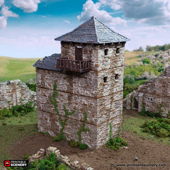 Ruined Black Rock Keep - King and Country, DnD, Pathfinder, 15mm, 28mm, 32mm, wargaming terrain, scatter scenery D&D medieval-4