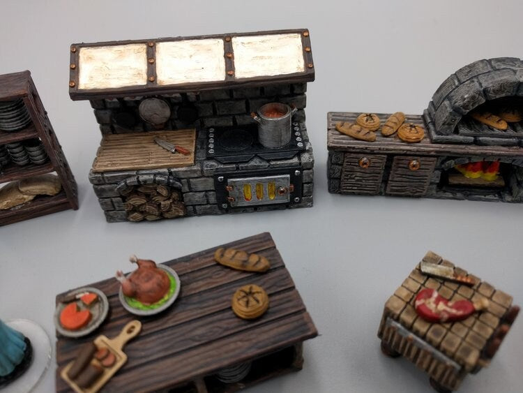 Inn and Tavern Scatter Set 2 - Kitchen - Heroes Hoard | DnD | Tabletop Terrain | Medieval | 32mm | Pathfinder | TTRPG | Wargaming-2
