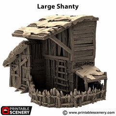 Large Shanty - King and Country, DnD, Pathfinder, 15mm, 28mm, 32mm, wargaming terrain, scatter scenery D&D medieval-7