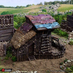 Large Shanty - King and Country, DnD, Pathfinder, 15mm, 28mm, 32mm, wargaming terrain, scatter scenery D&D medieval-1