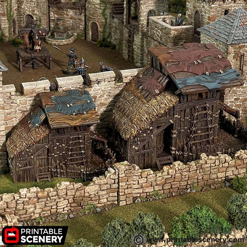 Large Shanty - King and Country, DnD, Pathfinder, 15mm, 28mm, 32mm, wargaming terrain, scatter scenery D&D medieval-5
