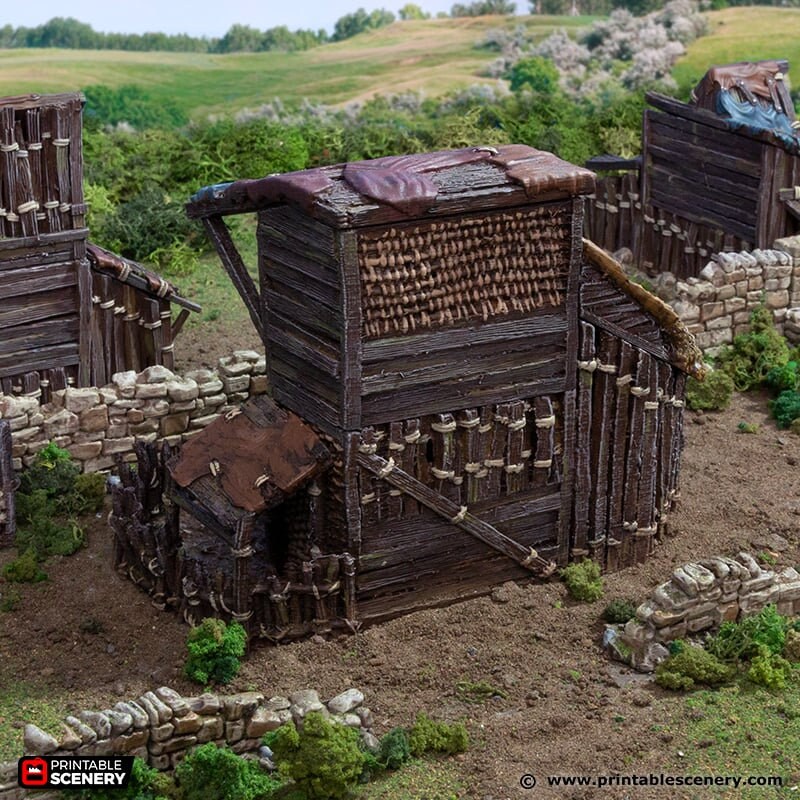 Large Shanty - King and Country, DnD, Pathfinder, 15mm, 28mm, 32mm, wargaming terrain, scatter scenery D&D medieval-3