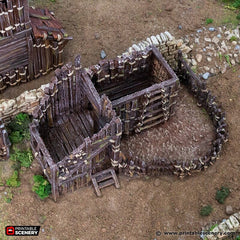 Large Shanty - King and Country, DnD, Pathfinder, 15mm, 28mm, 32mm, wargaming terrain, scatter scenery D&D medieval-6