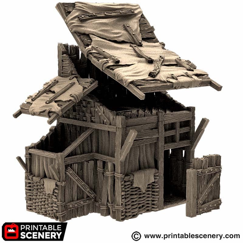 Medium Shanty - King and Country, DnD, Pathfinder, 15mm, 28mm, 32mm, wargaming terrain, scatter scenery D&D medieval-7