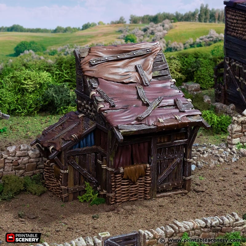 Medium Shanty - King and Country, DnD, Pathfinder, 15mm, 28mm, 32mm, wargaming terrain, scatter scenery D&D medieval-1