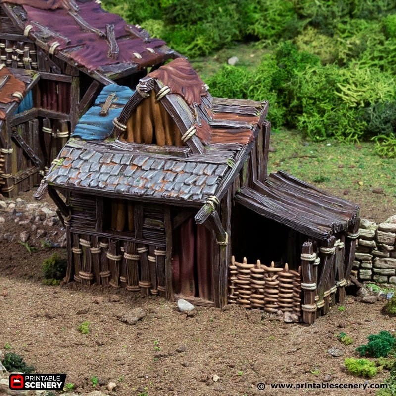 Small Shanty - King and Country, DnD, Pathfinder, 15mm, 28mm, 32mm, wargaming terrain, scatter scenery D&D medieval-2