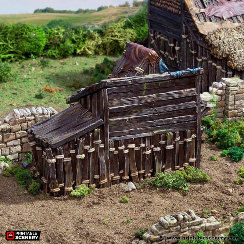 Small Shanty - King and Country, DnD, Pathfinder, 15mm, 28mm, 32mm, wargaming terrain, scatter scenery D&D medieval-3