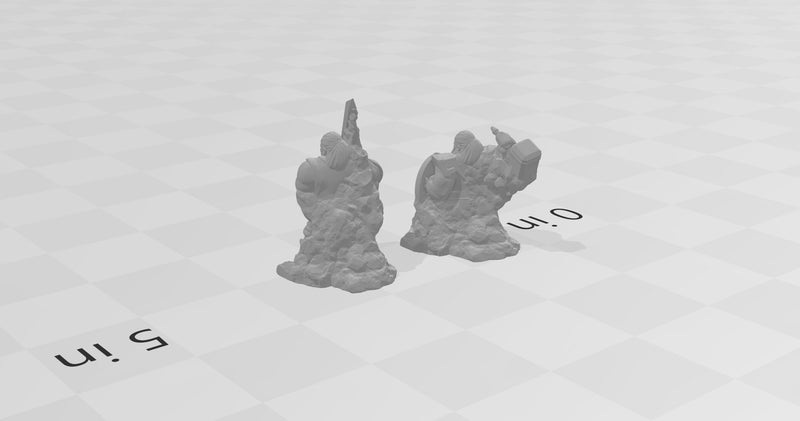 Frozen Dwarf and Human - Winds of Wintertide - Heroes Hoard | DnD | Tabletop Terrain | Scatter Scenery | Pathfinder | Wargaming-3