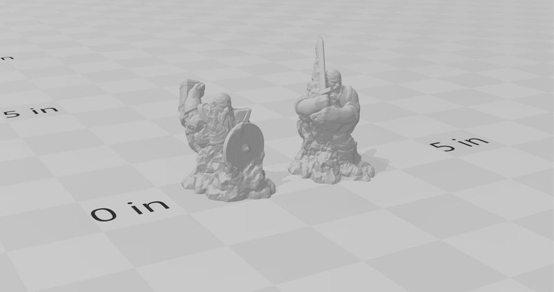 Frozen Dwarf and Human - Winds of Wintertide - Heroes Hoard | DnD | Tabletop Terrain | Scatter Scenery | Pathfinder | Wargaming-2