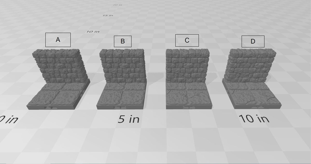 Dungeon Style Walls - DnD 5E, Pathfinder 2E - DragonLock Fat Dragon Games, Tabletop Terrain | 1"/28mm Scale | Dungeon Tiles | Accessories-2