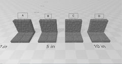 Dungeon Style Walls - DnD 5E, Pathfinder 2E - DragonLock Fat Dragon Games, Tabletop Terrain | 1"/28mm Scale | Dungeon Tiles | Accessories-2