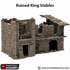 Ruined King Stables - King and Country, DnD, Pathfinder, 15mm, 28mm, 32mm, wargaming terrain, scatter scenery D&D medieval-7