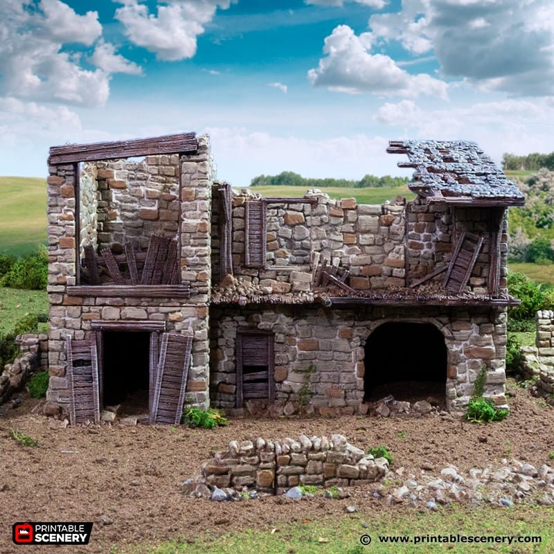 Ruined King Stables - King and Country, DnD, Pathfinder, 15mm, 28mm, 32mm, wargaming terrain, scatter scenery D&D medieval-3