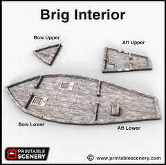 The Brig - The Lost Ships, DnD 5E, Pathfinder 2E 15mm, 28mm, 32mm, wargaming terrain, scatter scenery, D&D age of sail, pirate-5