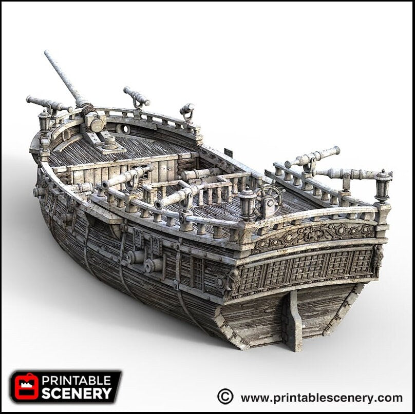 The Brig - The Lost Ships, DnD 5E, Pathfinder 2E 15mm, 28mm, 32mm, wargaming terrain, scatter scenery, D&D age of sail, pirate-7