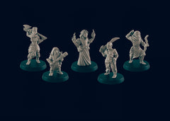 5 Bandit Mini Pack - EC3D, DnD | Human | Monster | Dwarf | Elf | Melee, Archer, 32mm | Pathfinder | Fantasy | Wizard | Wargaming Frostgrave-1