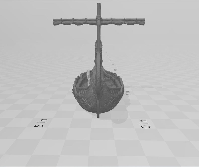 The Longship - Wilds of Wintertide - Heroes Hoard, DnD, Tabletop Terrain, Scatter Scenery, boat, ship, 32mm 28mm | Pathfinder 2E-3