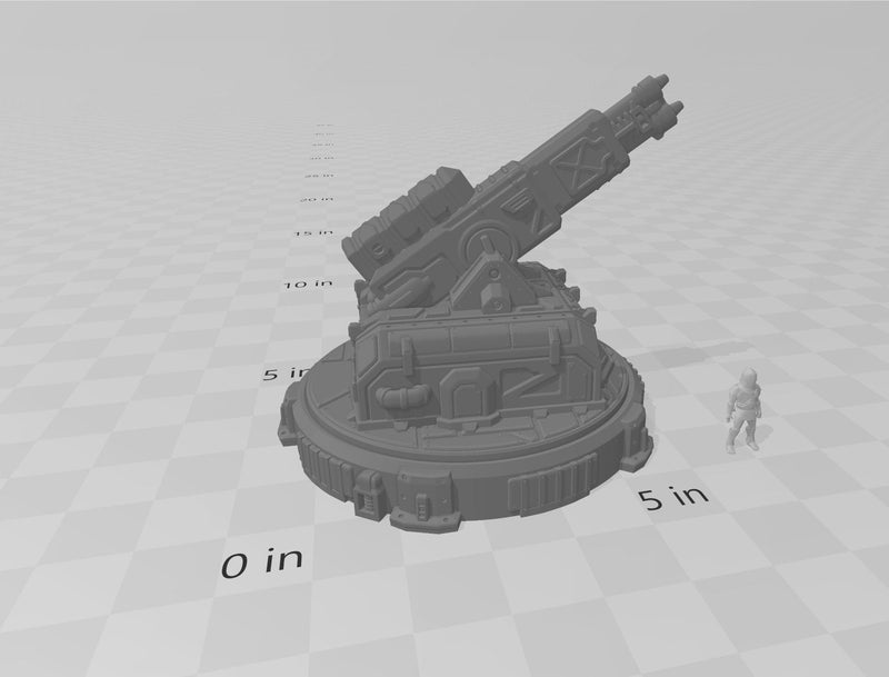 Coil Gun - Ignis Quadrant - EC3D, Infinity, Legion, Sci-fi, Scifi, Cyberpunk, tabletop terrain, Scatter Scenery | 32mm,-1