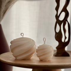 Swirl Ball Soy Wax Candle Set | Home Decor, Gift for Her-1