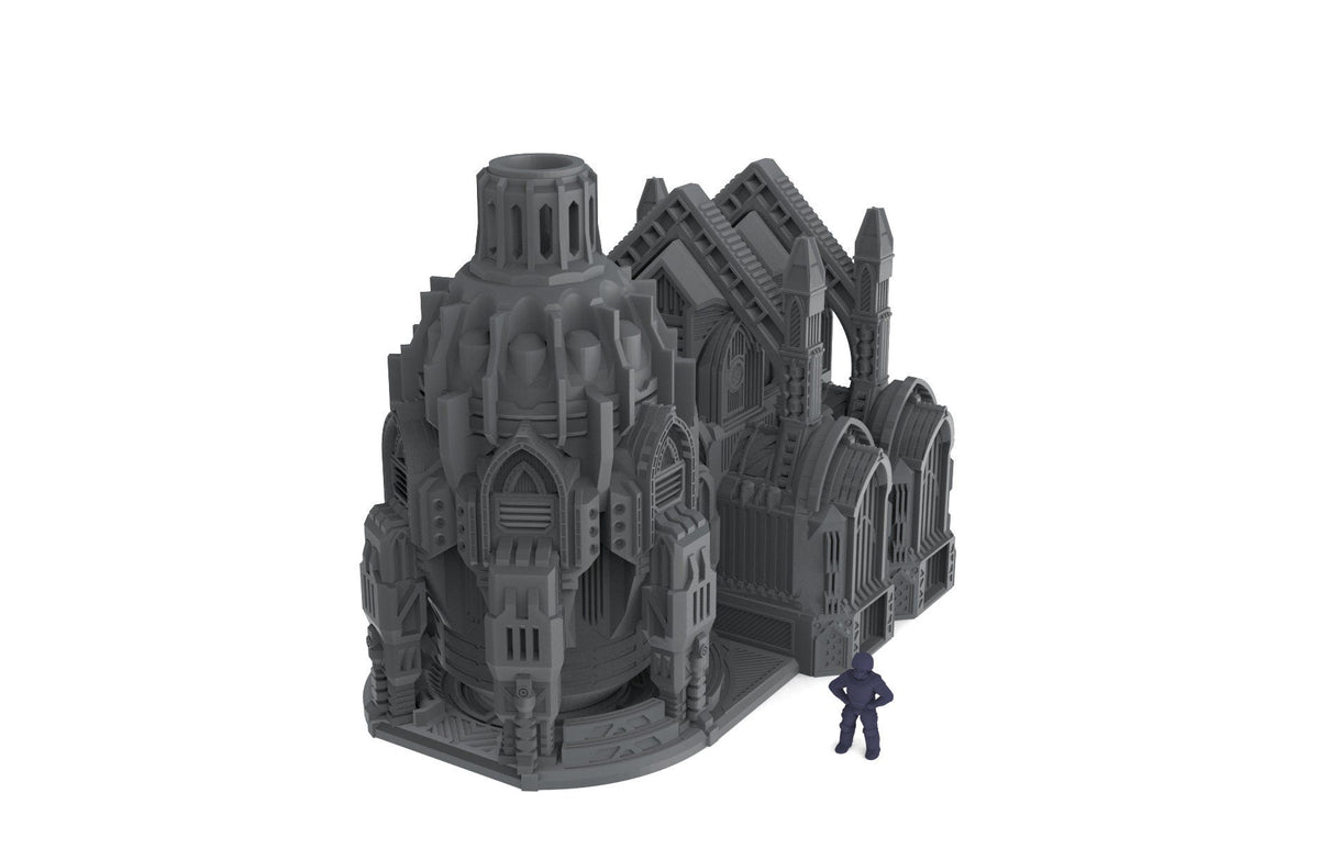 Terra Forma Facility - Gothic Scifi terrain - Infinity, Legion, Sci-fi, Scifi, Cyberpunk, tabletop, Scatter Scenery 32mm 28mm-2