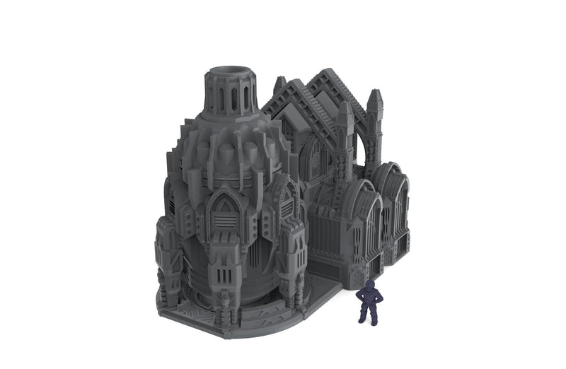 Terra Forma Facility - Gothic Scifi terrain - Infinity, Legion, Sci-fi, Scifi, Cyberpunk, tabletop, Scatter Scenery 32mm 28mm-2