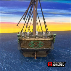 Dhow - The Lost Ships, DnD 5E, Pathfinder 2E 15mm 28mm 32mm, wargaming terrain, scatter scenery, D&D age of sail pirate-3