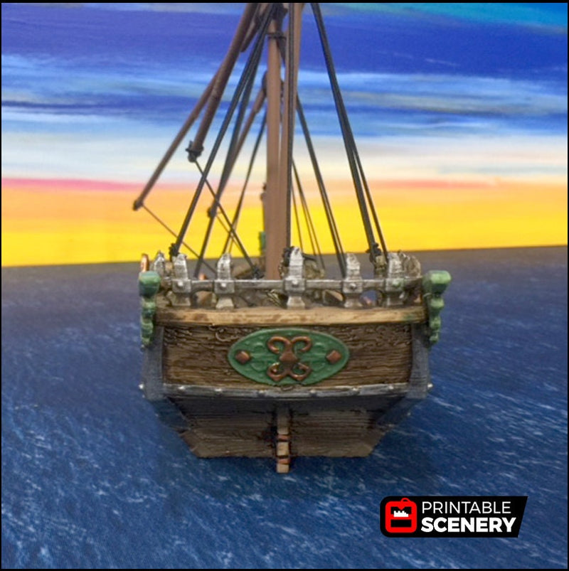 Dhow - The Lost Ships, DnD 5E, Pathfinder 2E 15mm 28mm 32mm, wargaming terrain, scatter scenery, D&D age of sail pirate-3