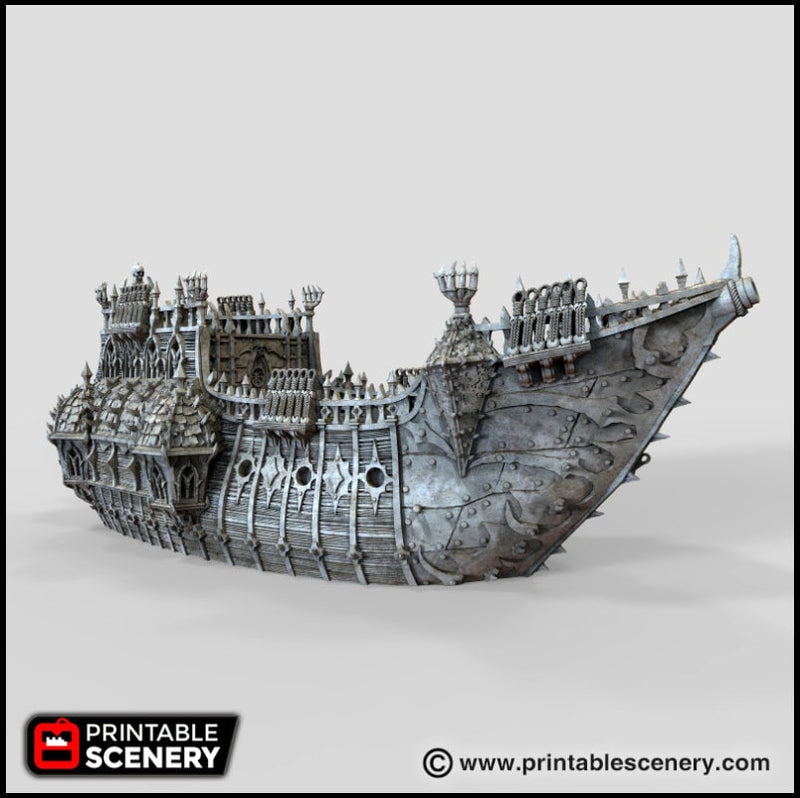 The Black Ship - The Lost Ships, DnD 5E, Pathfinder 2E 15mm 28mm 32mm, wargaming terrain, scatter scenery, D&D age of sail pirate-5