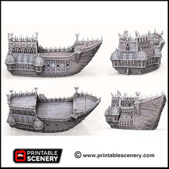 The Black Ship - The Lost Ships, DnD 5E, Pathfinder 2E 15mm 28mm 32mm, wargaming terrain, scatter scenery, D&D age of sail pirate-7