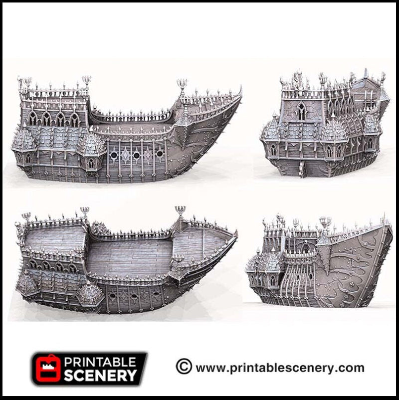 The Black Ship - The Lost Ships, DnD 5E, Pathfinder 2E 15mm 28mm 32mm, wargaming terrain, scatter scenery, D&D age of sail pirate-7